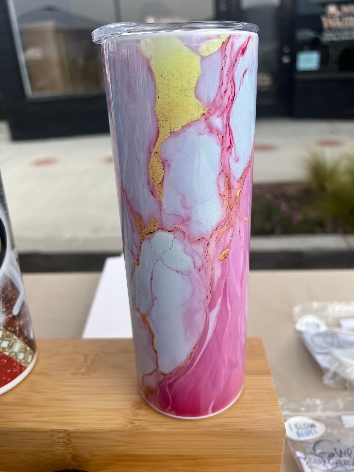 Pink geode tumbler